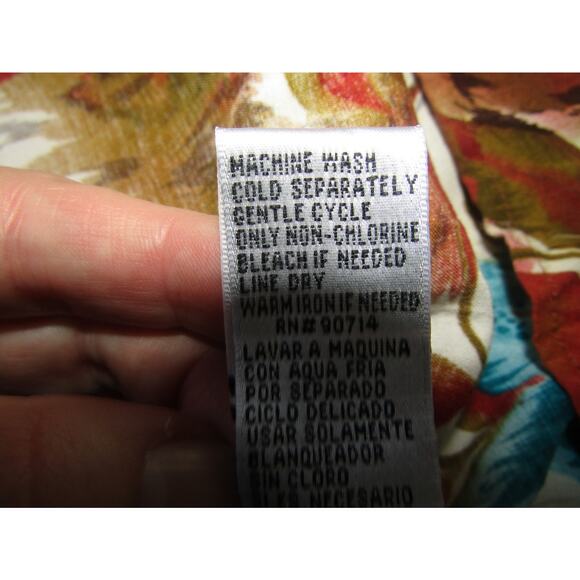 JBS Ltd Floral Button Front Dress Women’s 16W Rayon Midi Tropical 90s Vintage - Picture 7 of 8